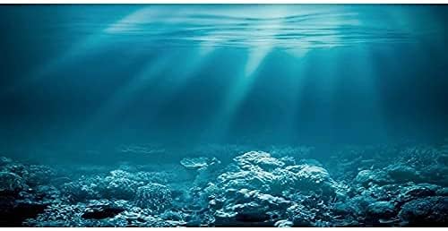 AWERT 24x12 инча Подводна Тема Аквариумный Фона на Слънчевата Светлина Подводен Свят Аквариумный Фон Винил