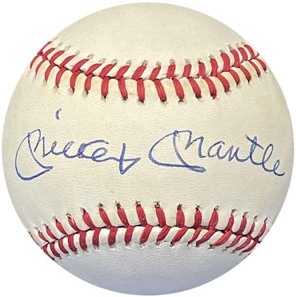 Играта на топка с автограф от Мики Мэнтла (PSA Auto Grade 9) - Бейзболни топки с автографи