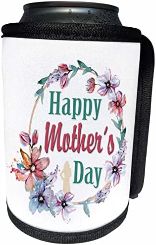 Триизмерно изображение на думи Ден на майката с Цветен венец - Опаковки за бутилки-хладилника (cc_358838_1)