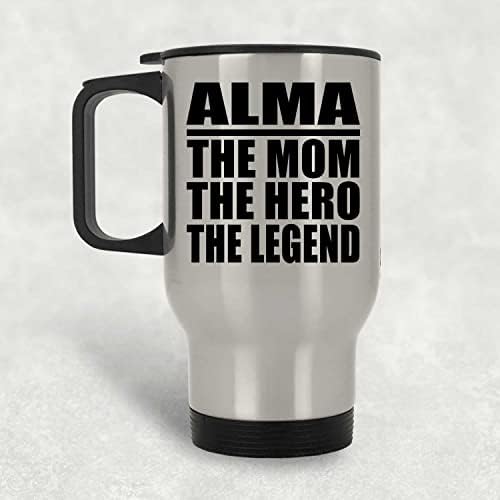 Designsify Alma The Мама Герой на Легенда, Сребърен Пътна Чаша 14 грама, на Изолиран Чаша от Неръждаема Стомана, Подаръци за Рожден Ден,
