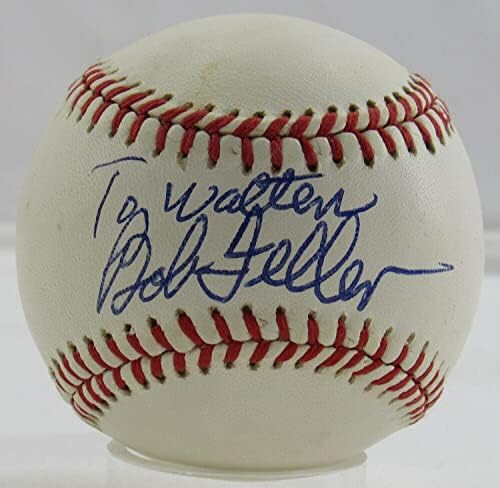 Боб Фелер Подписа Автограф Rawlings Baseball B106 - Бейзболни Топки С Автографи