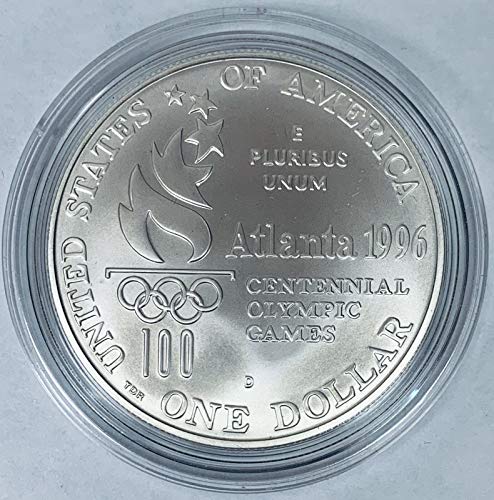 Незабравим Сребърен долар за Паралимпийцев 1996 г. (инвалидни колички) BU - Блестящ, Без лечение - Монетен двор на САЩ