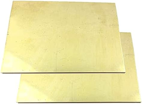 SoGuDio Латунная плоча от чиста медна ламарина, фолио H62 Латунная Метална Тънък Лист фолио с Дебелина 0,5 мм и 2 бр. Латунная табела от метал мед фолио (Размер: 200 мм x 200 мм)