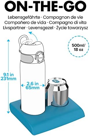 Спортна бутилка за вода Ion8 - Запечатани бутилка за вода, не съдържа BPA - Поставени в кутии за обяд, чанти, автомобилните поставки
