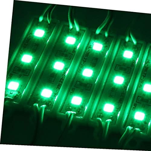 X-DREE 10шт DC 12V 0,3 W 3-Led лампа HL-3912-2835 с водоустойчив модул зелена светлина (10шт DC 12V 0,3 W 3-led лампа HL-3912-2835 Módulo