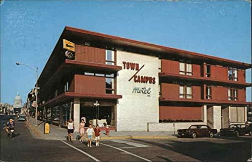 Мотел Town / Campus Madison, Wisconsin WI Оригиналната реколта картичка