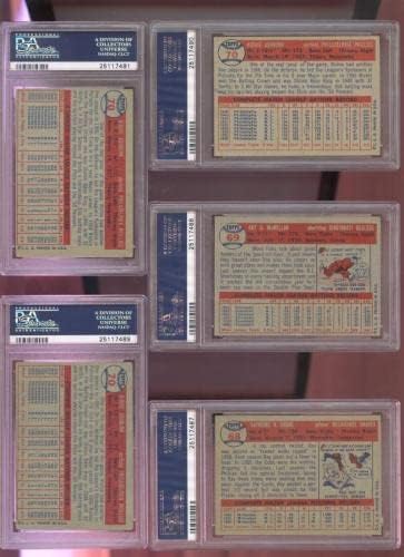 1957 Topps 70 Бейзболна картичка Rickie Ашбърн PSA 4 Graded Philadelphia Phillies - Бейзболни картички с надпис