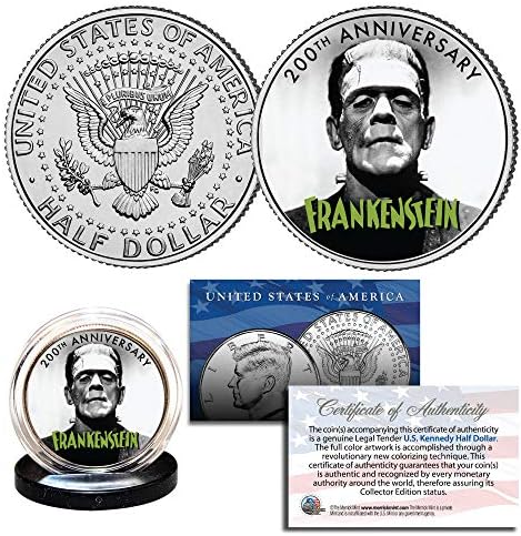 Франкенщайн - Първите 200 години - една Истинска монета на САЩ в Полдоллара Кенеди 2018 г.