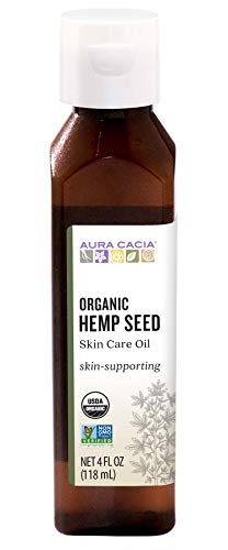 Органичен Овлажняващ крем Масло за грижа за кожата от семена на канабис Aura Cacia | 4 ет. унция.