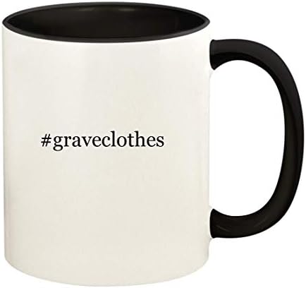 Подаръци дрънкулки graveclothes - Хэштег 11 грама, Керамични Цветна Дръжка и Вътрешната част на Кафе Чаши, Черна