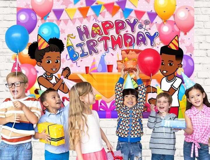 Декорации за кътче Грейси, 5x3 Фута Карикатура Грейси честит Рожден Ден на Банер за парти на 1-ви, 2-ри Рожден Ден на Музиката Грейси