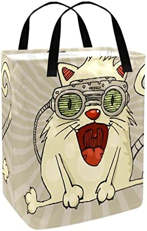 Смешни Котки с Принтом Crown, Сгъваема Кошница за Дрехи, 60Л Водоустойчив Кошници за Бельо, Кошница за Дрехи, Играчки за Съхранение на