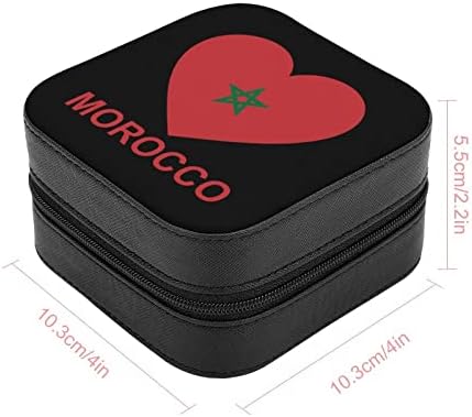 Любовта Мароко Кутии За Бижута, Изкуствена Кожа Портативен Дисплей Кутия За Съхранение на Притежателя Мини Торбичка за Подарък Жени