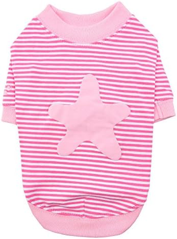 Тениска с кръгло деколте във формата на морска звезда Puppia PASA-TS1601-PK-L, Голям размер
