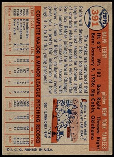1957 Topps # 391 Ралф Тери Ню Йорк Янкис (Бейзболна картичка) VG Янкис