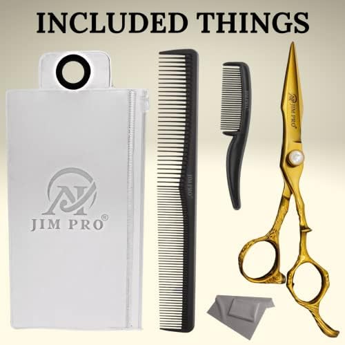 ДЖИМ PRO Фризьорски ножици с професионално качество 440C-Ножица за подстригване на коса, Професионални Японски Фризьорски ножици от неръждаема