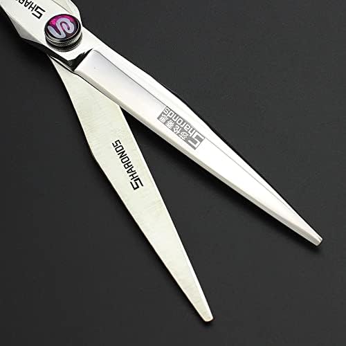 професионални ножици за подстригване розово злато висока твърдост sharp 440c за фризьорски салон с прически и редкостта на косата (7-инчов,