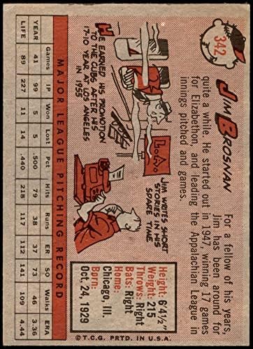 1958 Topps 342 Джим Броснан Чикаго Къбс (Бейзболна картичка) VG/EX Къбс