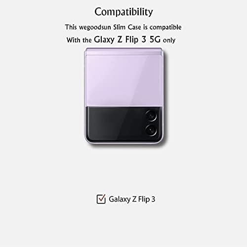 Калъф wegoodsun с дизайн, промяна на цвета, който е съвместим с Samsung Galaxy Z Flip 3-5G (випуск 2021 година), защитен калъф за вашия