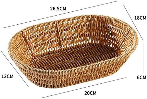 Готварска кошница за съхранение на MJWDP Ракита Кошница за хляб и плодове, Кутия за съхранение на ръчно изработени Настолна Кошница за
