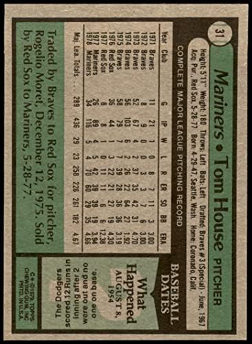 1979 Topps 31 Е Хаус Сиатъл Маринърс (Бейзболна картичка) EX/MT Mariners