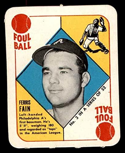 1951 Topps 3 Ферис Фейн Филаделфия Атлетикс (Бейзболна картичка) EX/MT Athletics