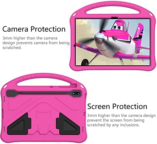 Защитни скоби за таблет ZHENGNING за деца, калъф Huawei MatePad Pro 12.6 (2021), калъф за деца, Ева устойчив на удари Лек калъф за таблет със защита от падане, чанта за tablet PC (Цвят: розов