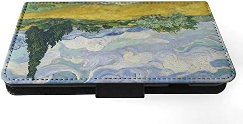 Житните полета с образа на гарван, Ван Гог, една чанта-портфейл с панти капак, калъф за Samsung Galaxy S8 + Plus