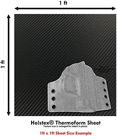 Термоформовочный лист HOLSTEX - (Въглеродни влакна / нетекстурированный) - (Калибър 0,060 инча) - (лист 12 x 12) - (Черно като броня)
