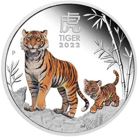 Австралия 2022 Китайския Зодиак Годината На Тигъра Медал На Животното Китайското Коледна Украса Тигър Златна Монета, Монета