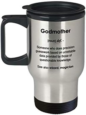 Кафеена чаша Смешни Godmother Definition - Пътна Чаша на 14 грама