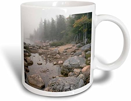 3. Бряг Иорданского езерото, Националния парк Acadia, Мейн-20 щатски долара RKL0014-Керамична чаша Реймънд Klass, 11 грама, бяла