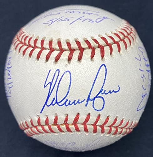Нолан Райън 7 Няма Нападателите и Кэтчеров Датата, Посочени Подписани Бейзболни Топки на MLB С Голографией и Автографи