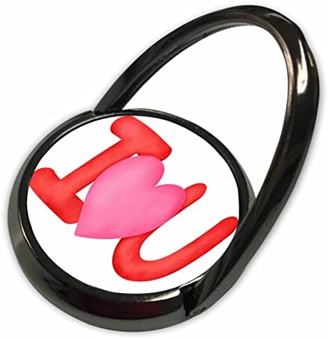 3dRose Свети Валентин - Червено-розово Сърце, илюстрация на Аз Те обичам - се Обажда на телефон (phr-372938-1)