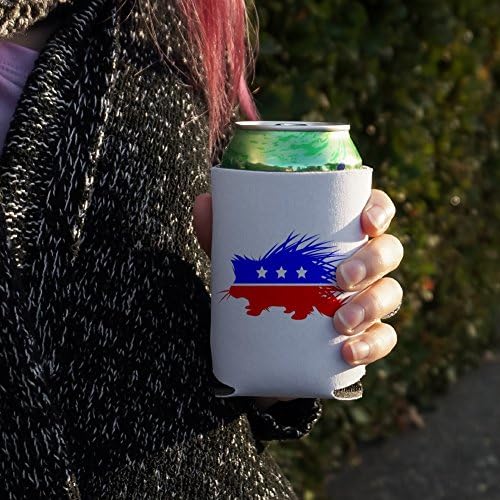 Охладител за Консерви Libertarian Party Porcupine - Сгъваема Изолатор За обнимания ръкави за напитки - Притежателя с Изолация за напитки