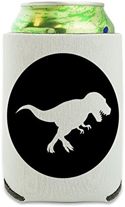 Динозавър тиранозавър рекс Рекс Черно-Бял Охладител За банките - Ръкав за напитки, Обнимающий Сгъваем Изолатор - Притежателя с Изолация за напитки