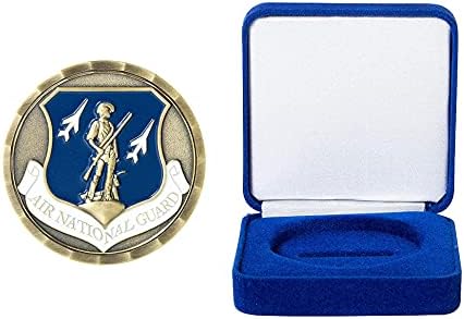 Монета на Повикване на Националната гвардия на военновъздушните сили на Съединените Щати и Синьо Кадифе Кутия за показване