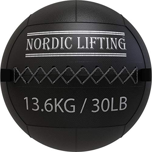 Nordic Lifting Wall Ball 30 паунда, в комплект с Обувки Venja Размер на 10.5 - Черен Червен