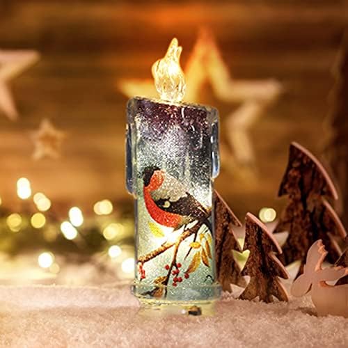 Baishitop Коледно led Електронен Лампа-Свещ, Снежен човек, Дядо коледа, Имитация на Коледната Атмосфера, лека нощ за Декорация на Дома