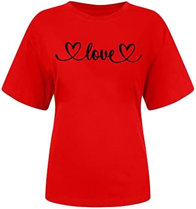 Дрехи с Къс Ръкав, Модни Памучен Тениска Regular Fit Модел Любовта, Тениска за Момичета, Лятна Есенна Женска Тениска 6C 6C