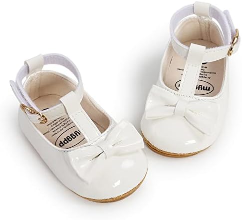 Модела Обувки на плоска подметка Mary Jane за малки Момичета, Първите Проходилка За Деца, Обувки за Предпроходцев С Лък Мека Гумена Подметка
