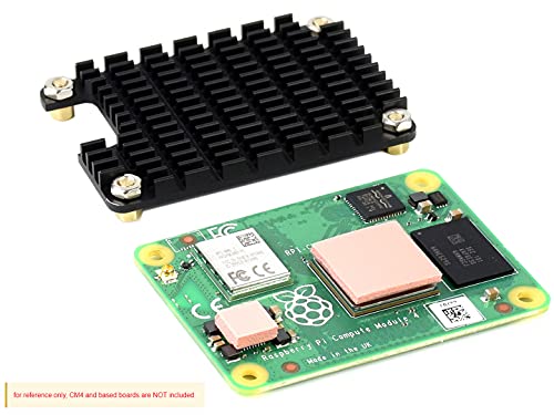 Специален алуминиев радиатор BFab за изчислителен модул Raspberry Pi 4 (CM4) с bossed за антена, устойчиви на корозия, по-добро отвеждане на топлината