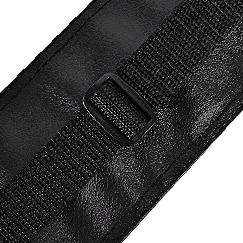 Калъф за бильярдного щеката MIQ черен цвят, чанта за щеката от изкуствена кожа, чанта за съхранение на билярдни стикове, чанта за носене 1/2 билярд клубове за снукър.