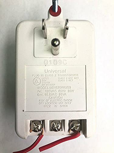 Универсален UB1625W-US3 Plug 16,5 В 25ВА Монтиране на трансформатор клас 2 120 vac