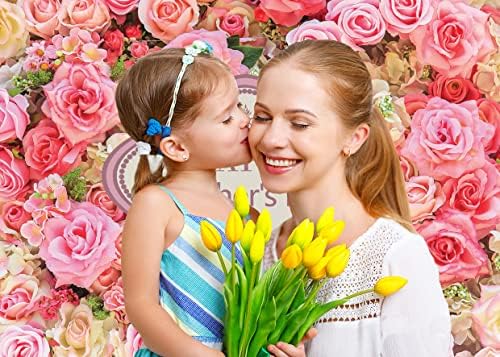 Фон SJOLOON за Деня на Майката, на Фона на майките, Червени Рози, Цветя, Фон за Украса на парти в чест на Деня на Майката, Подпори за