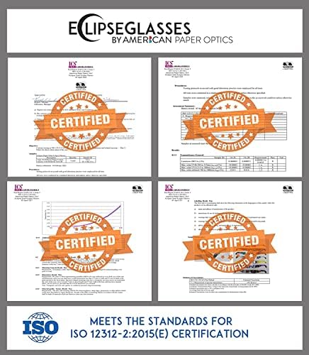 Очила Eclipse - 10 двойки - Одобрени от AAS - Сертифицирани по ISO, безопасни за всички слънчеви затъмнения - (Space Cowboy)
