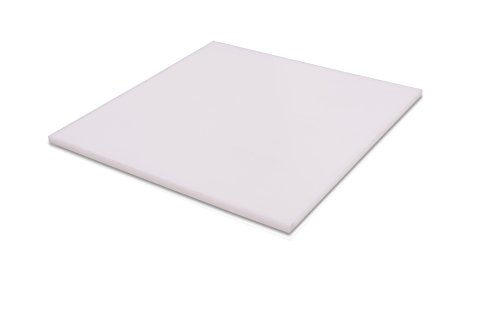 HDPE (полиетилен висока плътност) Пластмасов лист 3/4 x 12x 24 Бял Лъскав