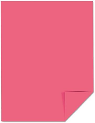 WAUSAU Papers 22119 Цветна хартия Astrobrights, 24 паунда, 8-1 /2 x 11, Плазменно-розово, 500 Листа / Пакет