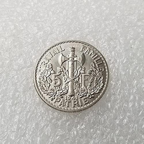 Старинни Занаяти 1941 Френска Монета Събиране на монети coinsCoin Възпоменателна Монета