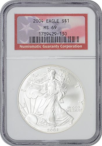 2004 $1 Американски Сребърен Орел MS69 NGC